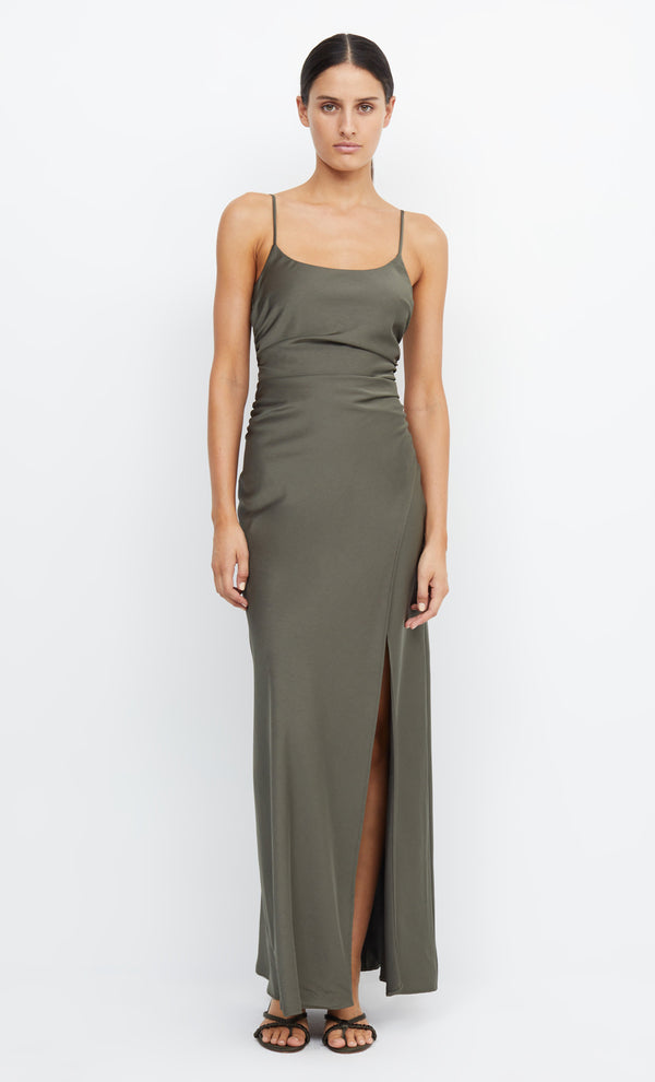 Eternity Scoop Neck Maxi Bridesmaid Dress in Dark Willow by Bec + Bridge