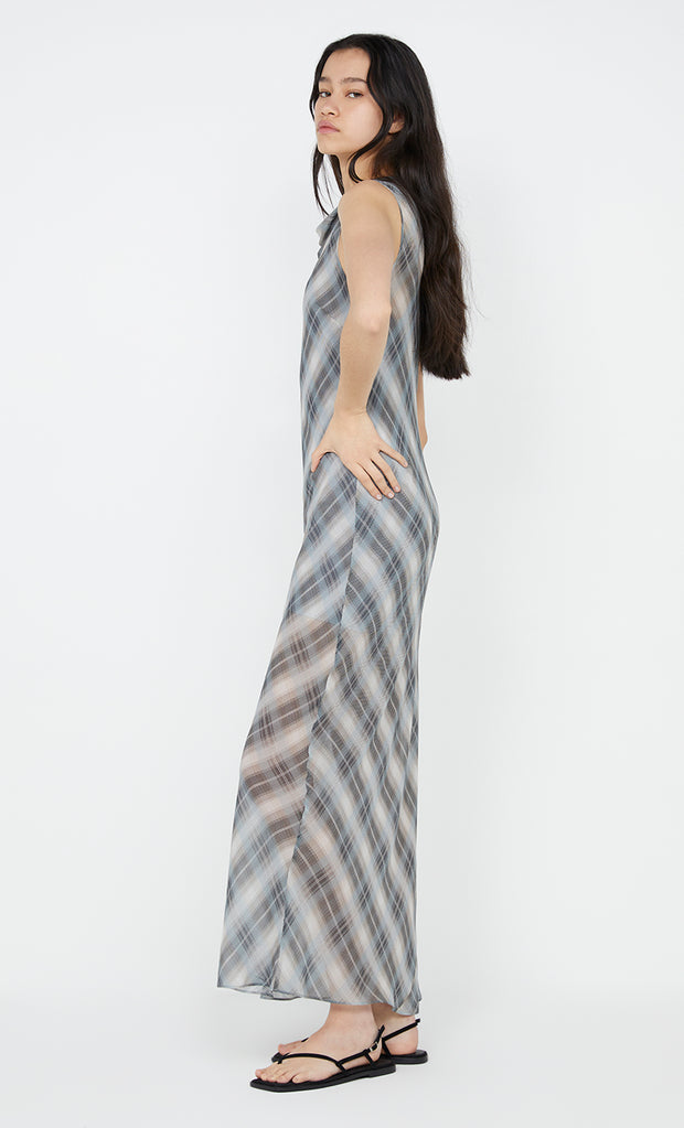 Seanna Boatneck Dress in Storm Check by Bec + Bridge