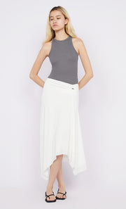 SERAPHINA MIDI SKIRT - WHITE