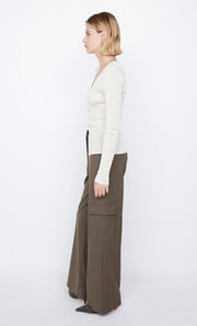 SHELBY CLASP CARDIGAN - IVORY