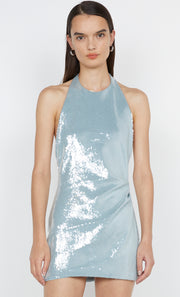 SHILOU HALTER DRESS - MINERAL BLUE