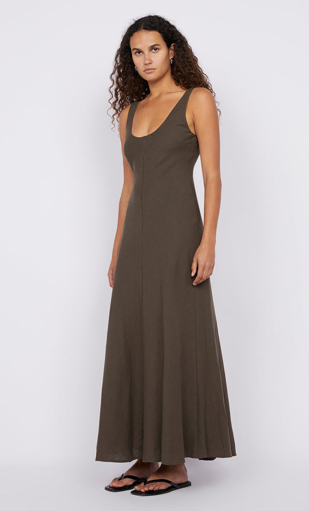 Steffi Scoop Neck Dress in Twig by Bec + Bridge