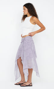 Tallis Asym Skirt in Lilac Denim Floral by Bec + Bridge