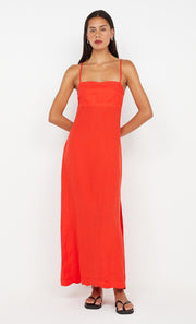 TALLULAH MAXI DRESS - FIRE RED