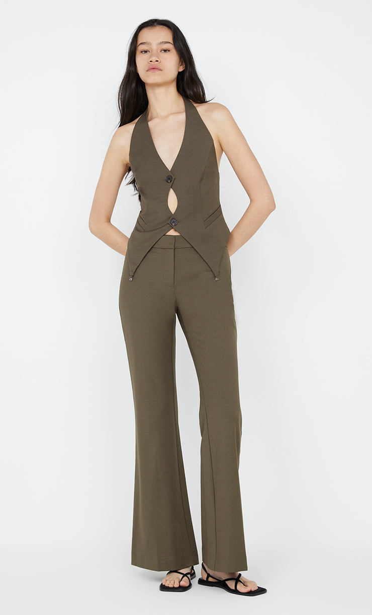 TERI BOOTLEG PANT - OLIVE