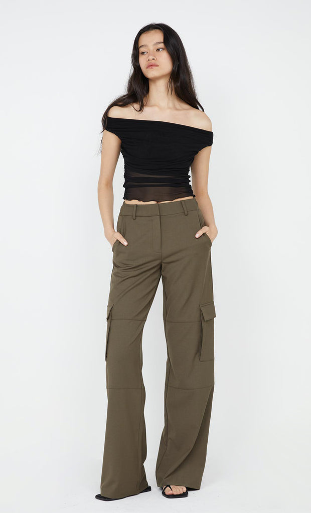 TERI POCKET PANT - OLIVE