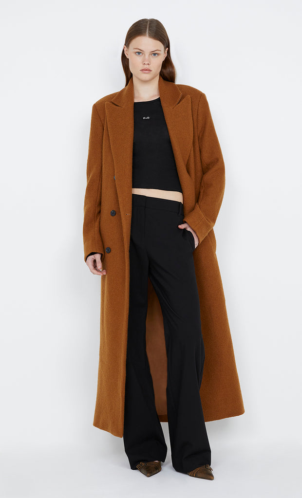 Teyana Belted Coat in toffee by Bec + Bridge