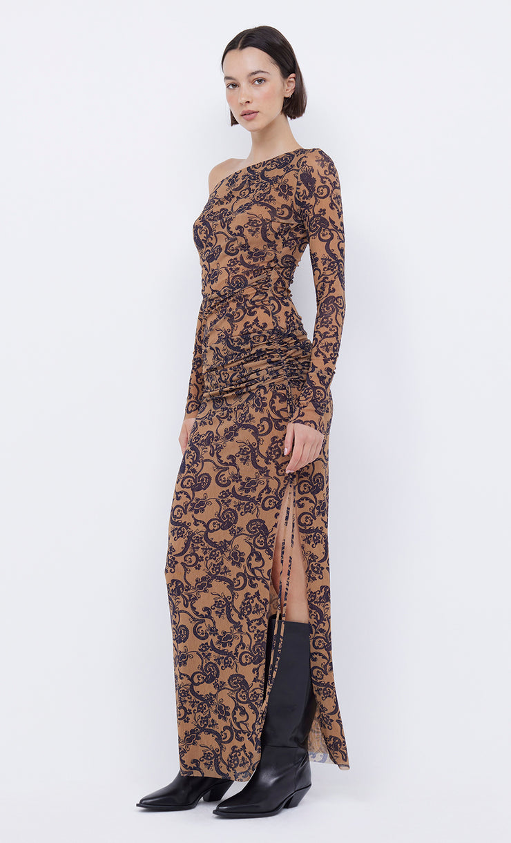 Western Sun Long Sleeve Midi Dress in bandana print by Bec + Bridge