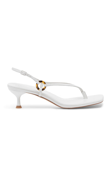 Russell & Bromley Prosecco Strappy Kitten Heel Sandal in White | Lyst UK