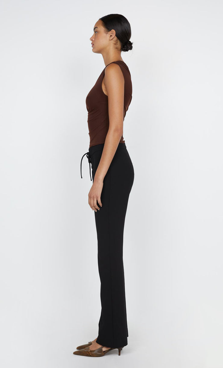 Black Wilder Lace Up Pant in Black by Bec + Bridge