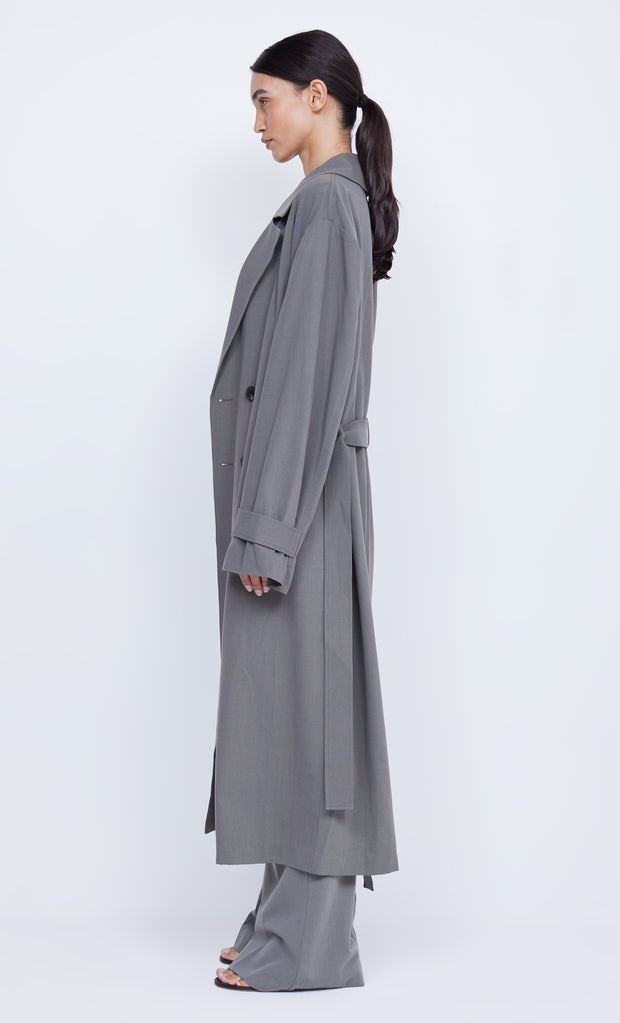 Yvonne Trench Coat in Elephant Grey by Bec + Bridge