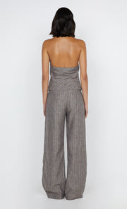 Zuri Straight Leg Pant in Taupe Stripe by Bec + Bridge