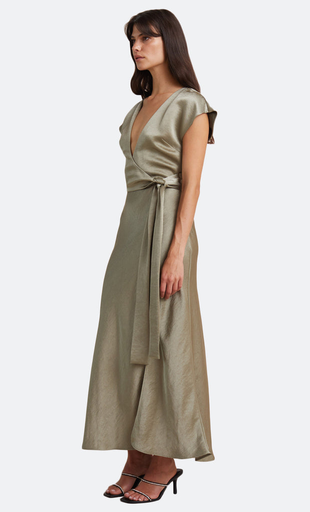 The Dreamer Wrap Dress in Sage BEC BRIDGE BEC BRIDGE AU