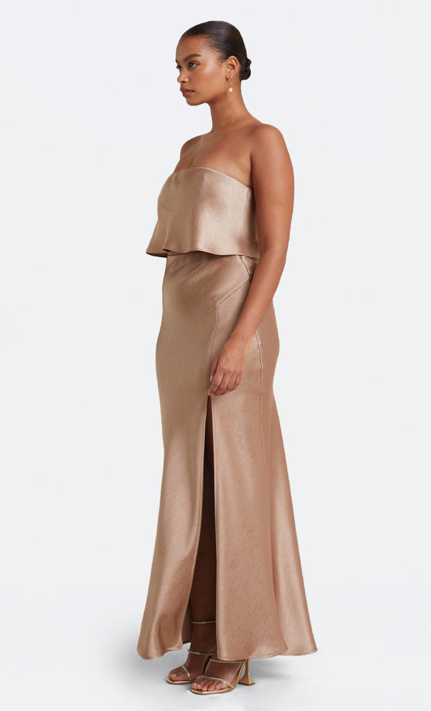 THE DREAMER STRAPLESS TOP  - GOLDEN