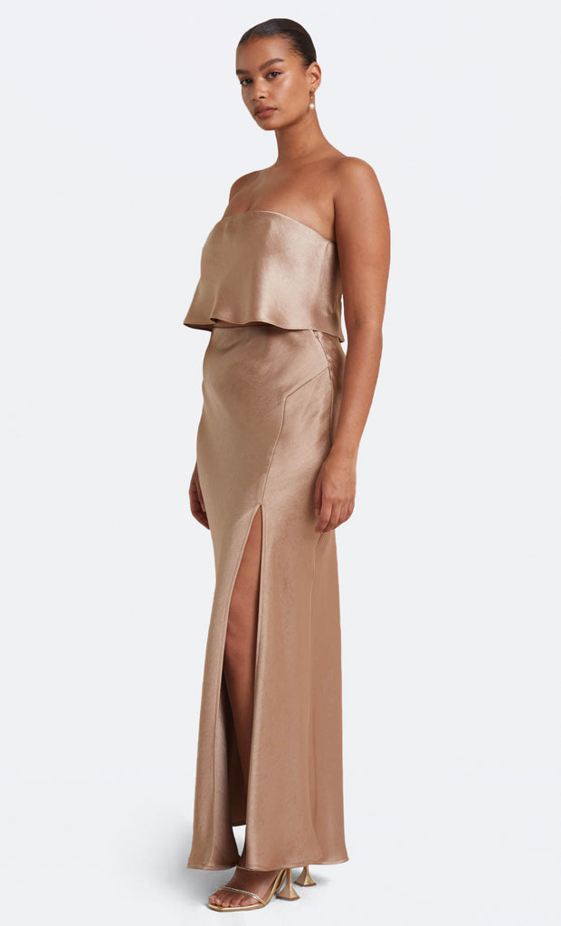 THE DREAMER STRAPLESS TOP  - GOLDEN