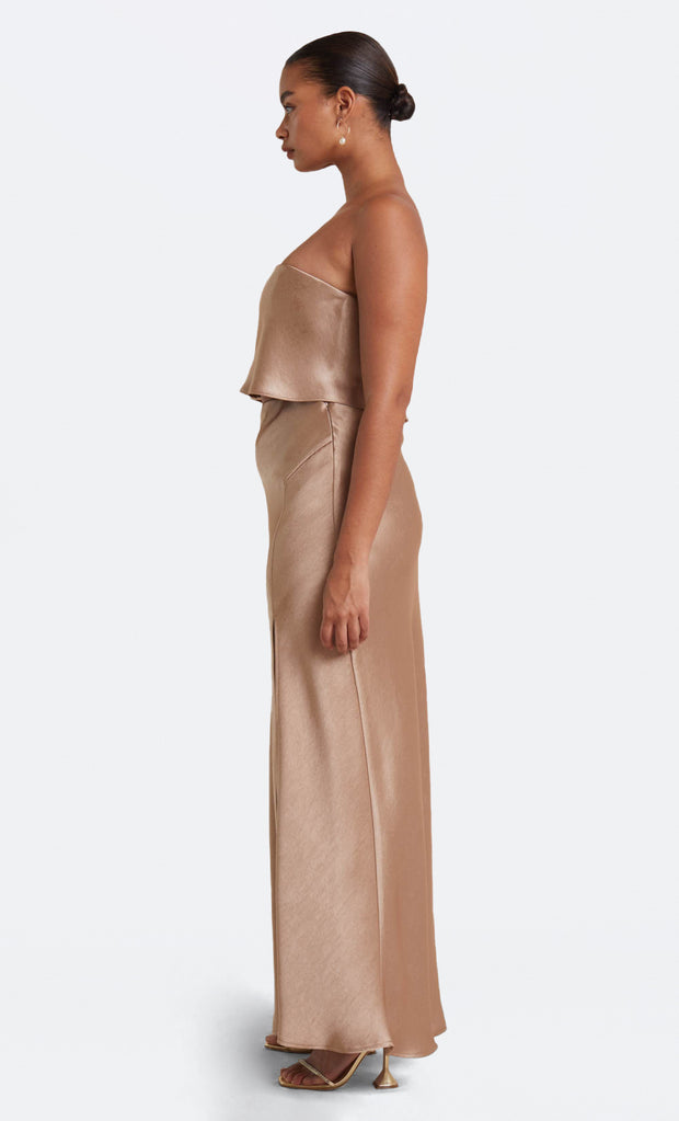 THE DREAMER STRAPLESS TOP  - GOLDEN