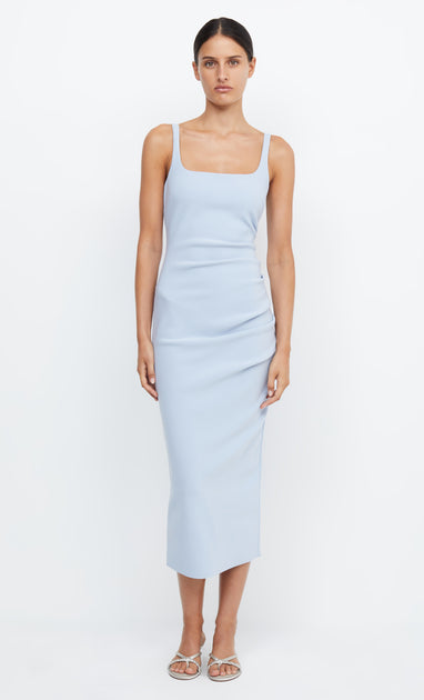 Be Mine Square Neck Dress in Dusty Blue - BEC + BRIDGE – BEC + BRIDGE AU