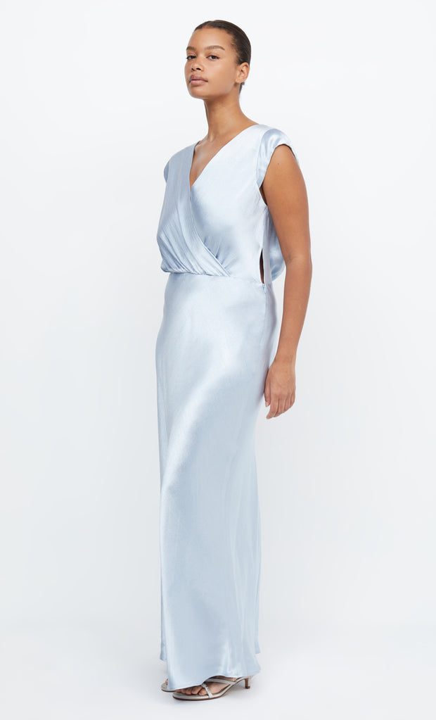 Moon Dance Maxi Bridesmaid Dress in Dusty Blue by Bec + Bridge