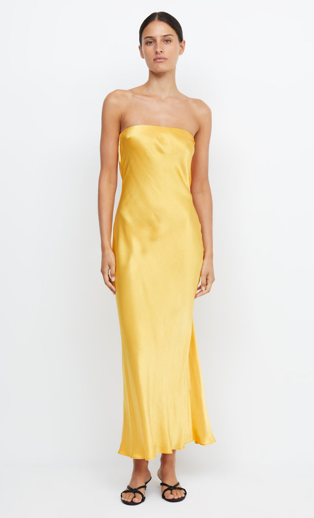 MOON DANCE STRAPLESS DRESS - MANGO