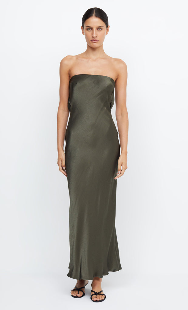 Moon Dance Strapless Fern Green Dark Willow Bridesmaid Dress by Bec + Bridge