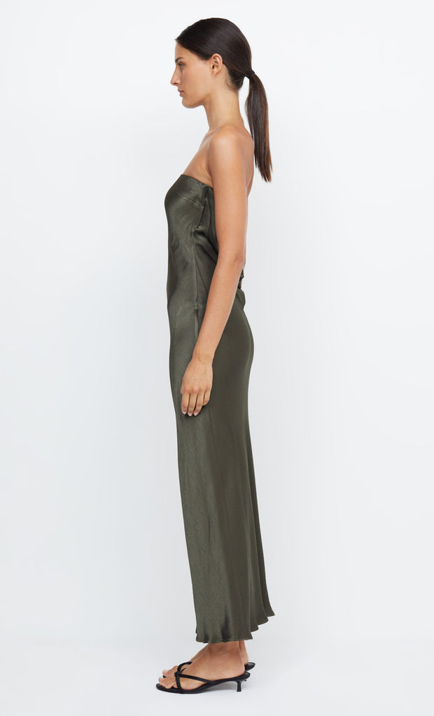 Moon Dance Strapless Fern Green Dark Willow Bridesmaid Dress by Bec + Bridge