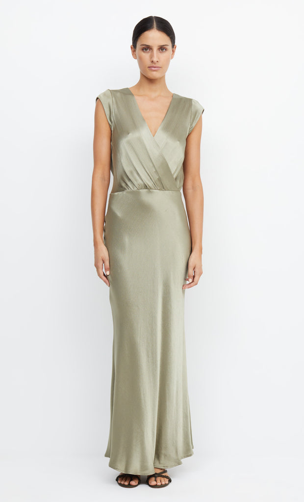 Moon Dance Maxi V Neck Dress in Sage by Bec + Bridge