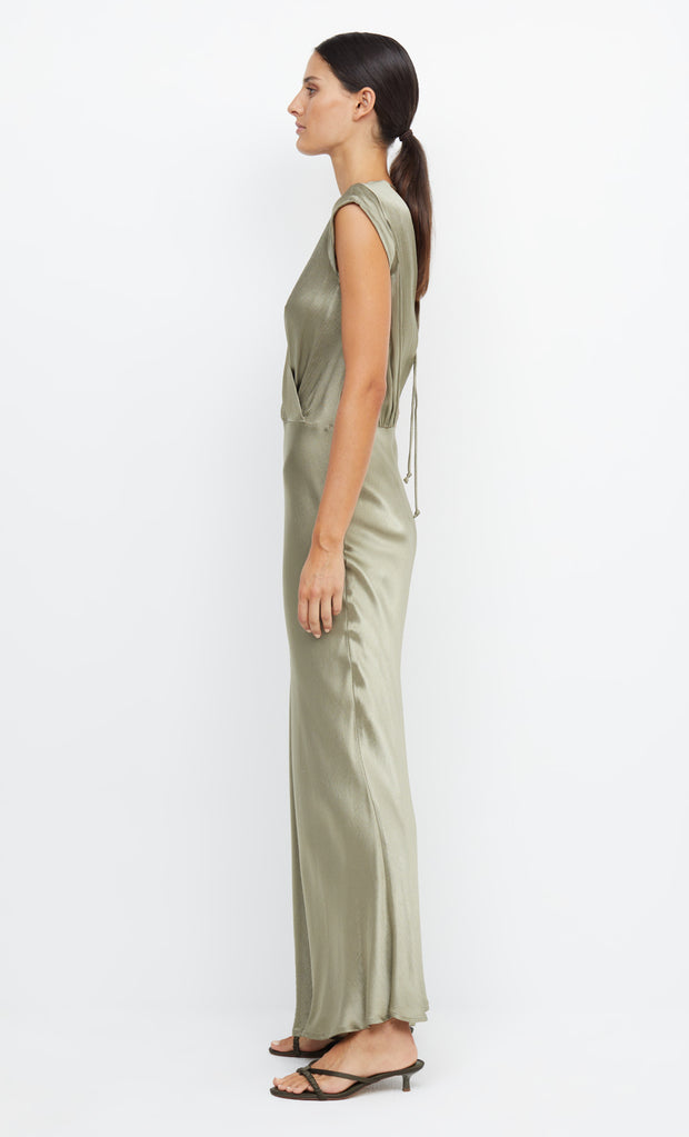 Moon Dance Maxi V Neck Dress in Sage by Bec + Bridge