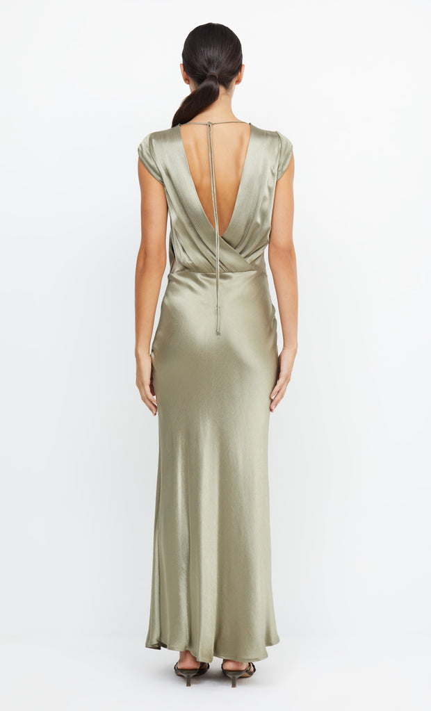 Moon Dance Maxi V Neck Dress in Sage by Bec + Bridge