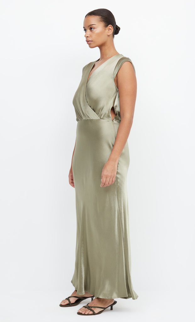 Moon Dance Maxi V Neck Dress in Sage by Bec + Bridge