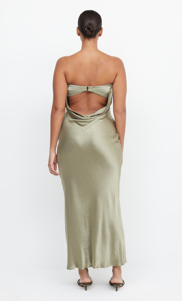 MOON DANCE STRAPLESS DRESS - SAGE