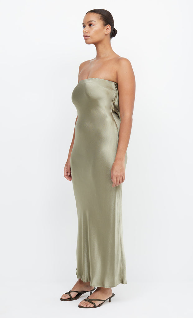 MOON DANCE STRAPLESS DRESS - SAGE