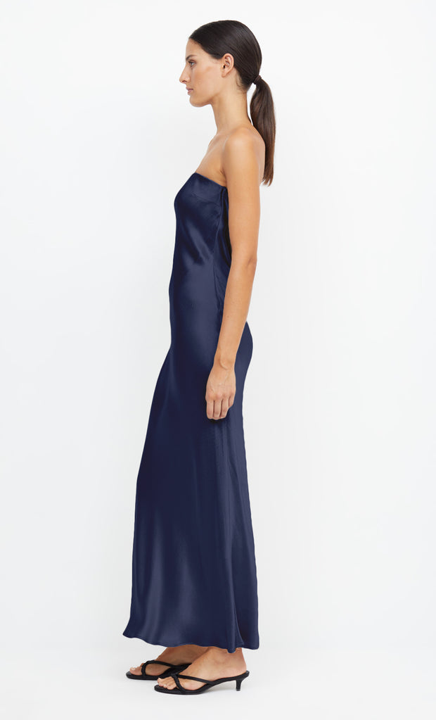 Moon Dance Strapless Bridesmaid Maxi Dress in Ink by Bec + Bridge