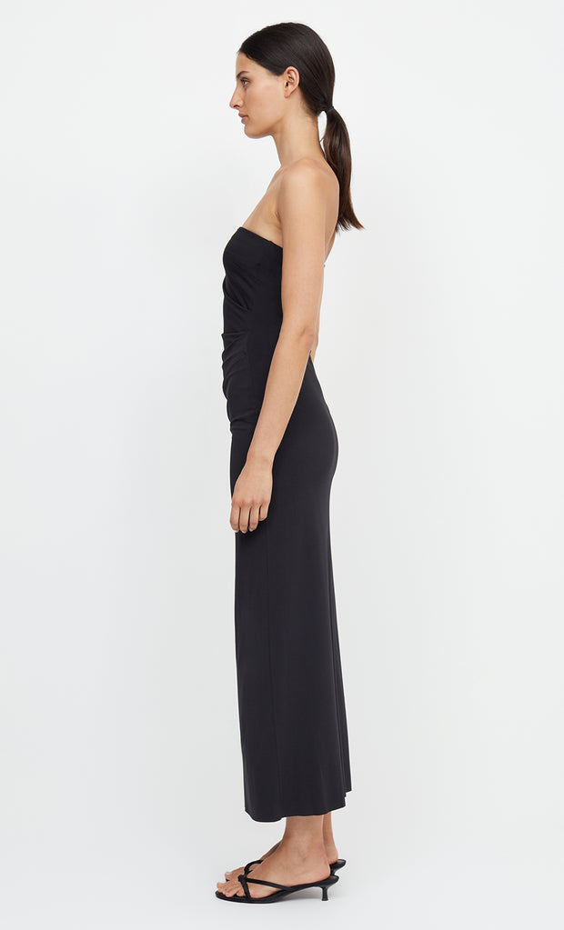 MYLA STRAPLESS DRESS - BLACK