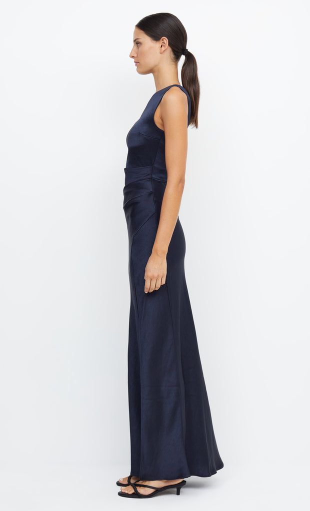 The Dreamer Asym One Shoulder Bridesmaid Dress in Ink Navy by Bec + Bridge 