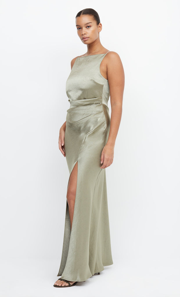 The Dreamer Maxi Boatneck Bridesmaid Dress in Sage by Bec + Bridge