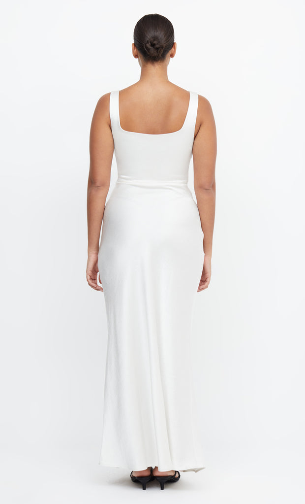 The Dreamer Square Neck Maxi Bridesmaid Bride Formal Dress in Ivory by Bec + Bridge