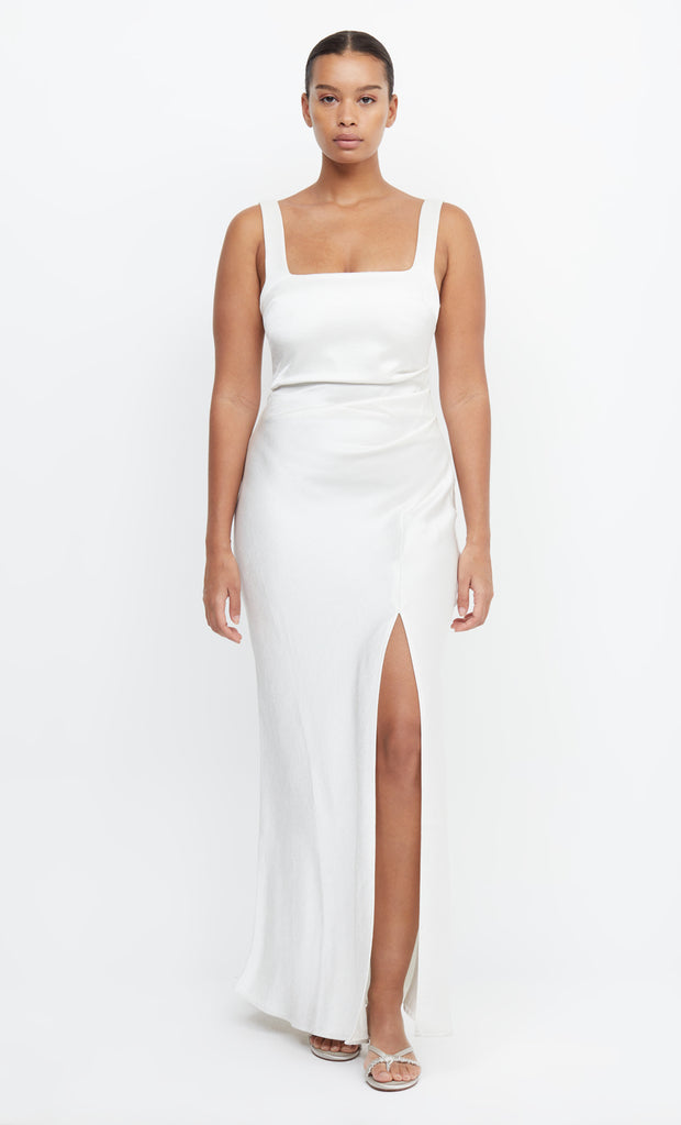 The Dreamer Square Neck Maxi Bridesmaid Bride Formal Dress in Ivory by Bec + Bridge