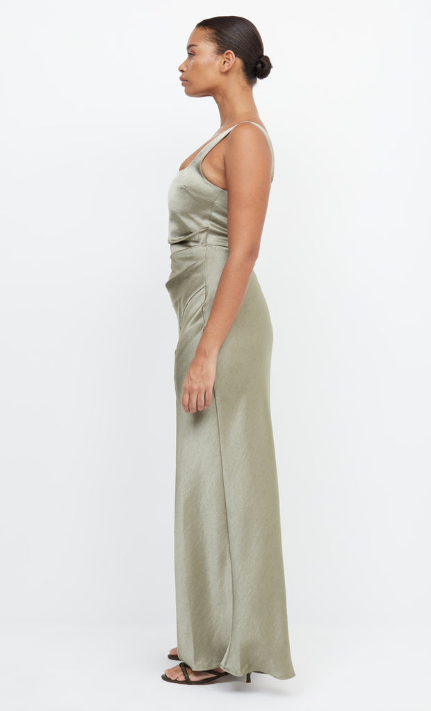 The Dreamer Square Neck Maxi Bridesmaid Dress in Sage by Bec + Bridge