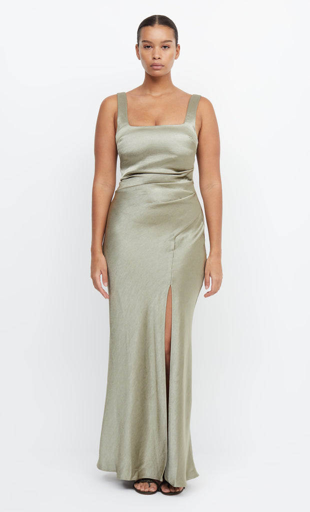 The Dreamer Square Neck Maxi Bridesmaid Dress in Sage by Bec + Bridge