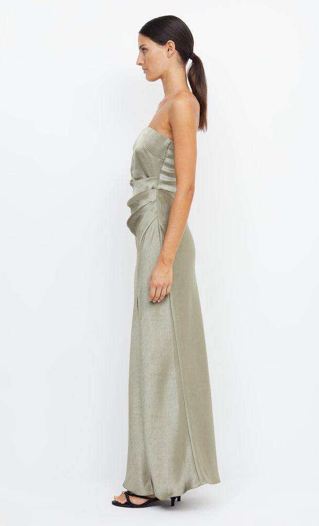 The Dreamer Strapless Bridesmaids Dress in Sage by Bec + Bridge