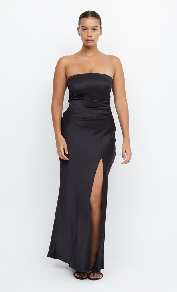 THE DREAMER STRAPLESS DRESS  - BLACK