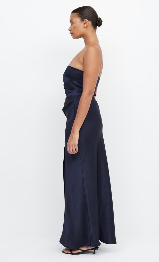 Dreamer Strapless Maxi Bridesmaid Dress in Ink by Bec + Bridge