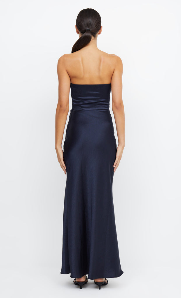 Dreamer Strapless Maxi Bridesmaid Dress in Ink by Bec + Bridge